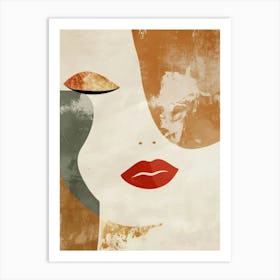 Abstract Woman'S Face 19 Art Print