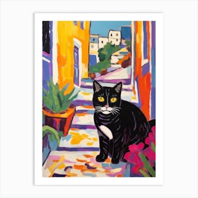 Painting Of A Cat In Split Croatia 2 Art Print
