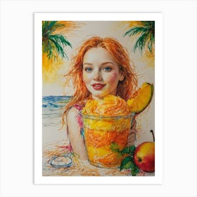 Ice Cream Girl 1 Art Print