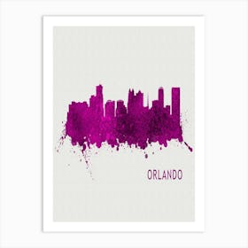 Orlando Florida City Purple Art Print