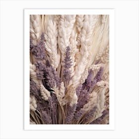 Boho Dried Flowers Lavender 6 Art Print