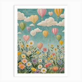 Pastel Balloons In Spring Art Print