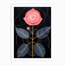 Rose 4 Hilma Af Klint Inspired Flower Illustration Art Print
