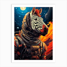 Space Zebra Art Print