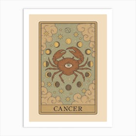 Cancer Tarot Zodiac Art Print