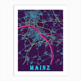 Mainz Map Poster 1 Art Print