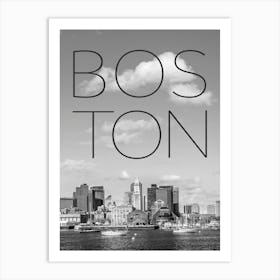 Boston Skyline North End And Financial District Art Print