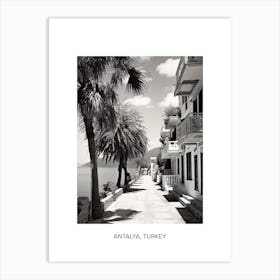 Poster Of Bodrum, Turkey, Photography In Black And White 4 Art Print