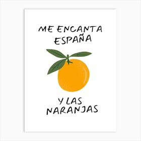 Spain and oranges Art Print