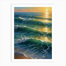 Sunset At The Beach 8 Art Print