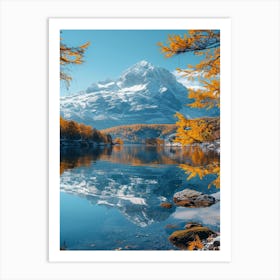 Chilean Mountains In Autumn Art Print