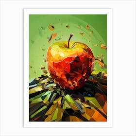 Polygonal Apple 2 Art Print