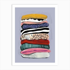 Stack Of Clothes 7 Art Print