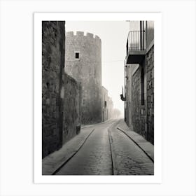 Rhodes, Greece, Photography In Black And White 4 Art Print