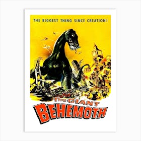 The Giant Behemoth, Horror Movie Poster Art Print