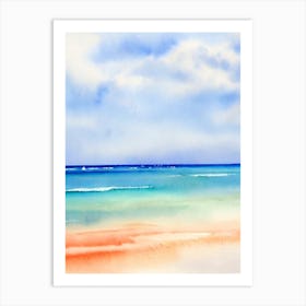 Coral Beach 2, Australia Watercolour Art Print