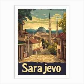 Aihrgdesign A Vintage Travel Poster Of Sarajevo 2 Affiche