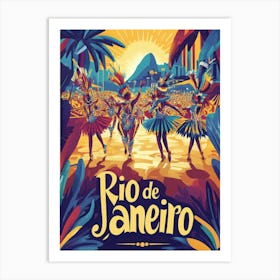 Aihrgdesign A 1970s Inspired Travel Poster For Rio De Janeiro 2 Art Print