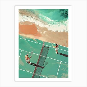 Tennis On The Beach 2 Art Print