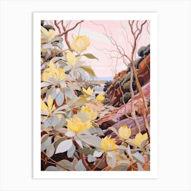 Bergamot 2 Flower Painting Art Print