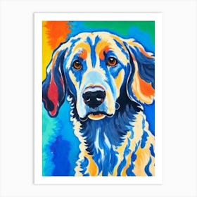 Curly Coated Retriever Fauvist Style Dog Art Print