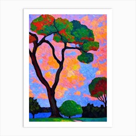 Common Hackberry Tree Cubist Painting Art Print