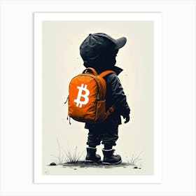 Bitcoin Kid Art Print