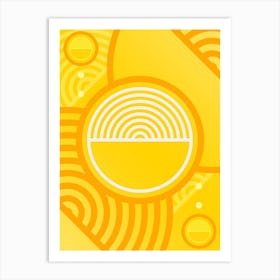 Geometric Glyph in Happy Yellow and Orange n.0009 Art Print