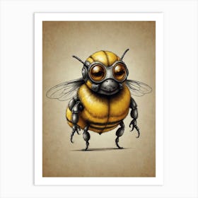 Robot Bee 1 Art Print