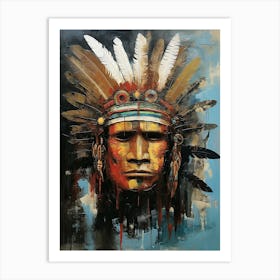 Hopi Horizons in Masks - Native Americans Series Art Print