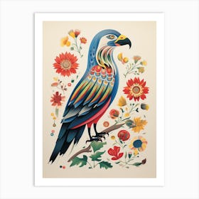 Scandinavian Bird Illustration Hawk 3 Art Print