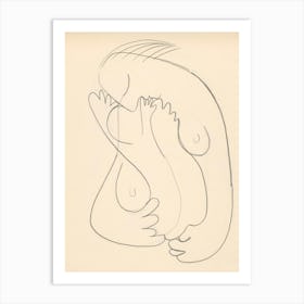 Mother With Child, Mikuláš Galanda Art Print