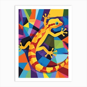 Day Gecko Abstract Modern Illustration 2 Art Print