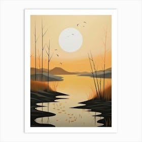 Wetlands Abstract Minimalist 5 Art Print