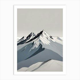 Minimalist Mountain Range Art Print (2) Art Print