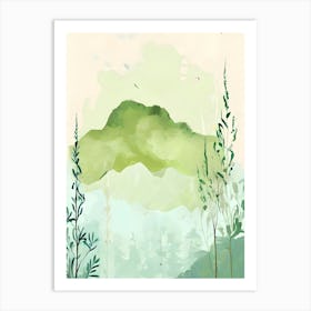 Watercolor Of A Forest 7 Art Print