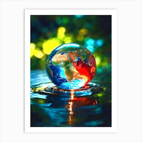 Earth In Water 1 Art Print