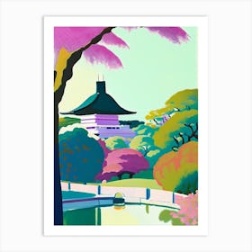 Hamarikyu Gardens, Japan Abstract Still Life Art Print