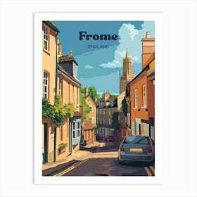 Frome England Streetview Travel Art Art Print