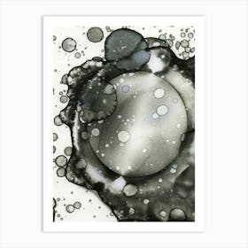 Alcohol Ink Is A Mysterious Moon Art Print
