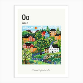 Kids Travel Alphabet  Oslo 1 Art Print