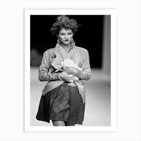 Model Kate Moss Walks Vivienne Westwoods Fall 1995 Rtw Art Print