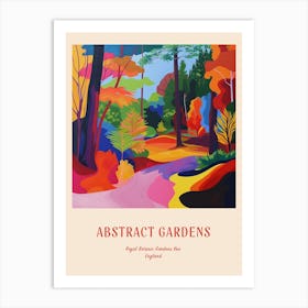 Colourful Gardens Royal Botanic Gardens Kew United Kingdom 4 Red Poster Art Print
