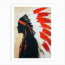 Totem Tales In Minimalism ! Native American Art Art Print