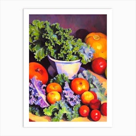 Kale 3 Cezanne Style vegetable Art Print