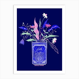 Tin Can Sunshine - Retro Flowers in a Vase Art Print