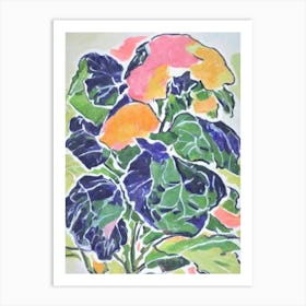 Collard Greens 2 Fauvist vegetable Art Print