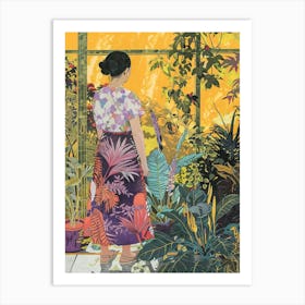 In The Garden Japanese Garden 1 Art Print