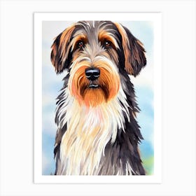 Briard Watercolour Dog Art Print