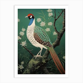 Ohara Koson Inspired Bird Painting Pheasant 8 Art Print